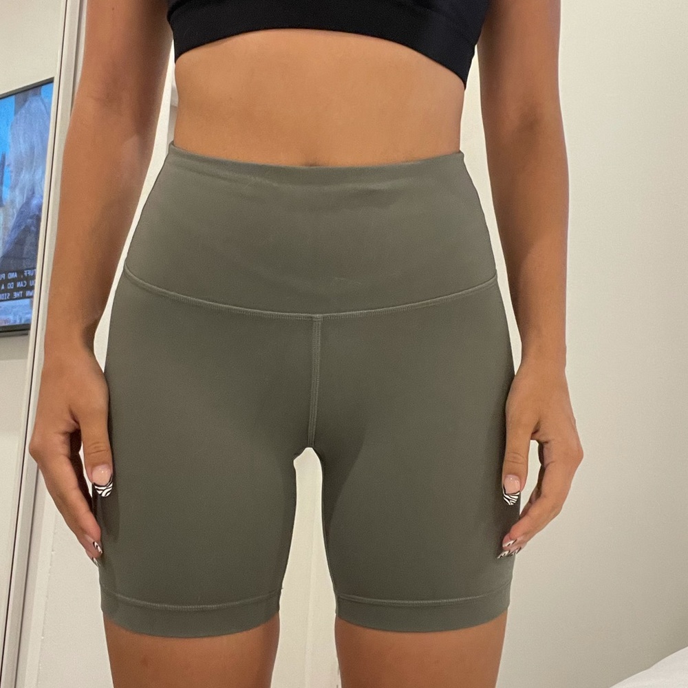 Green bike shorts